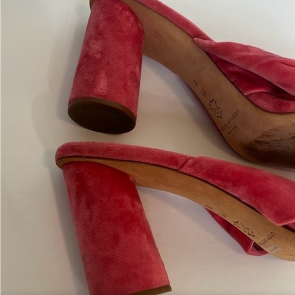 Loeffler Randall Pink CoCo Knotted Velvet Mules💓🌸 - Picture 8 of 10